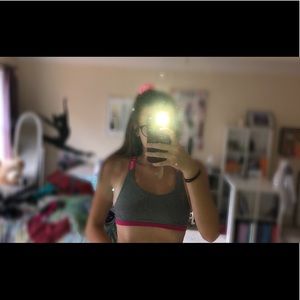 gray/ pink ivivva sports bra